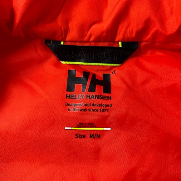 Helly Hansen Womens Gilet Sailing Quilted Vest Orange Zip Up Pockets Lined M New - Picture 10 of 10